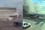 Video registra incendio de avión de American Airlines en aeropuerto de Denver, Estados Unidos