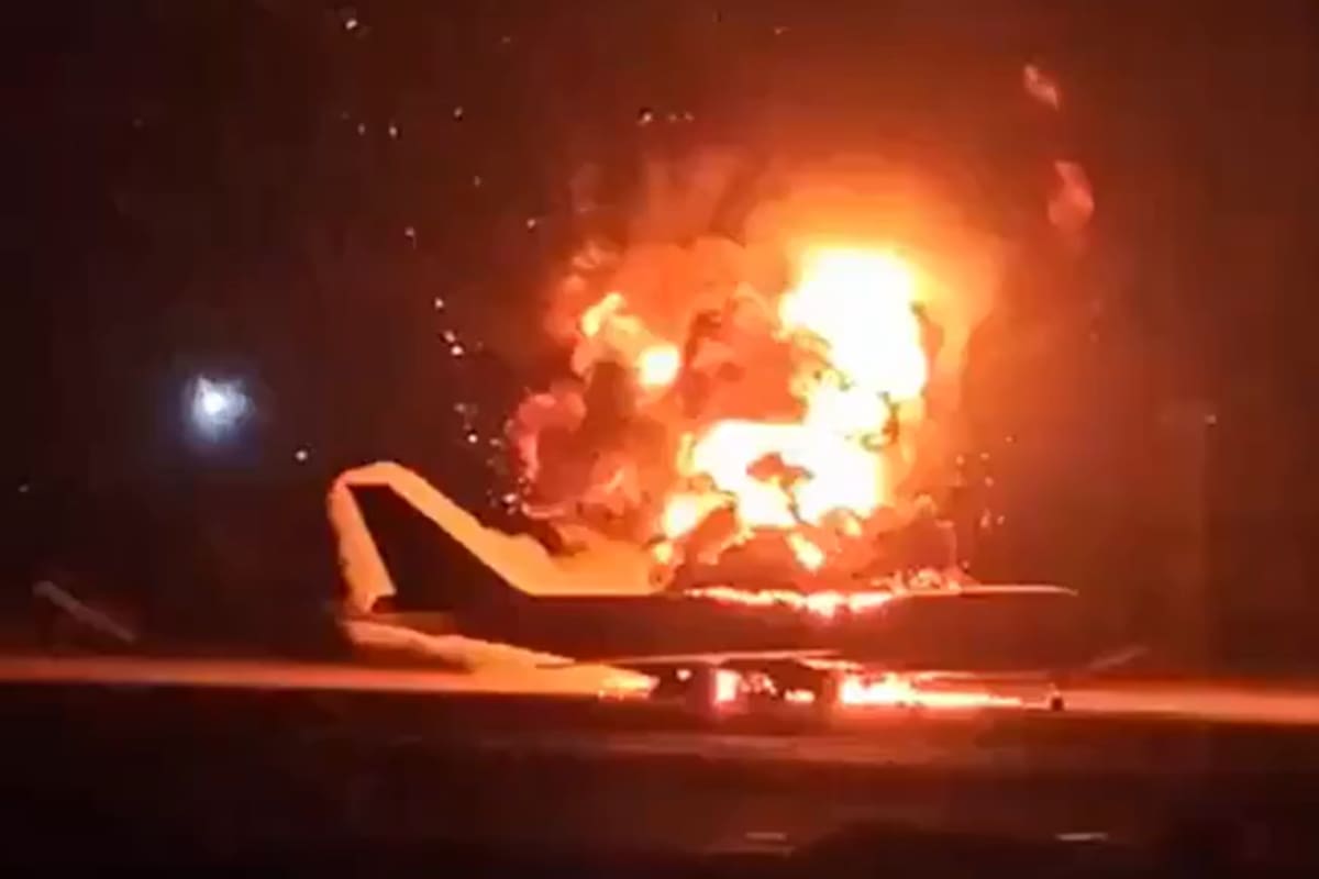 Avión cisterna de Estados Unidos se estrella en Irak durante operaciones contra Irán.
Foto: captura de video.