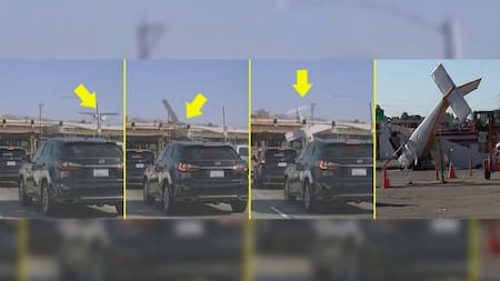 Avioneta se desploma en plena avenida de California: video revela cómo ocurrió todo