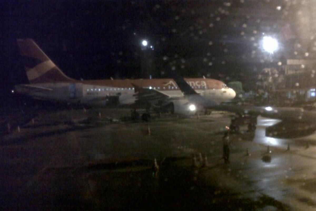 Avión del incidente en el aeropuerto Palonegro (Foto: Mario Peñaloza/Vanguardia Liberal)