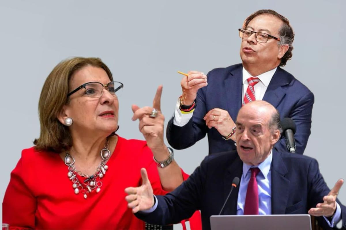 Procuradora general, Margarita Cabello Blanco, presidente Gustavo Petro y Canciller Álvaro Leyva Durán. Montaje con fotos de redes sociales / VANGUARDIA