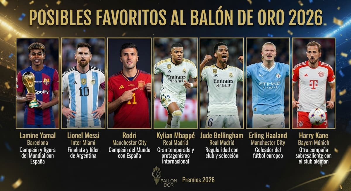 Así se definirá el Balón de Oro 2026 tras el Mundial de Estados Unidos, México y Canadá. /FOTO: IA