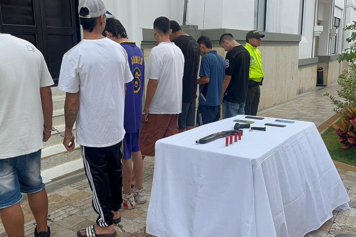 Nueve miembros de los imparables fueron capturados.
Foto: Policía.