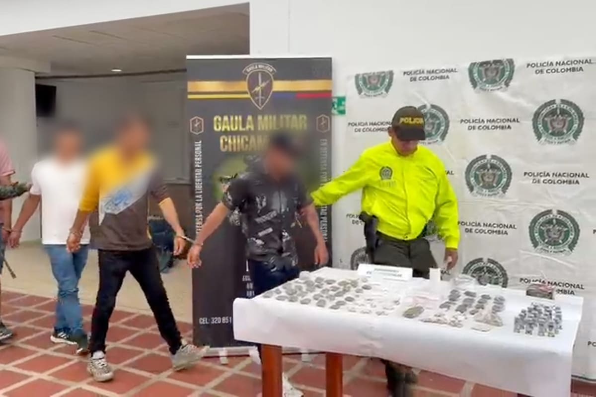 La banda delincuencial operaba en zona rural de El Carmen de Chucurí.
Foto: Policía Desan.