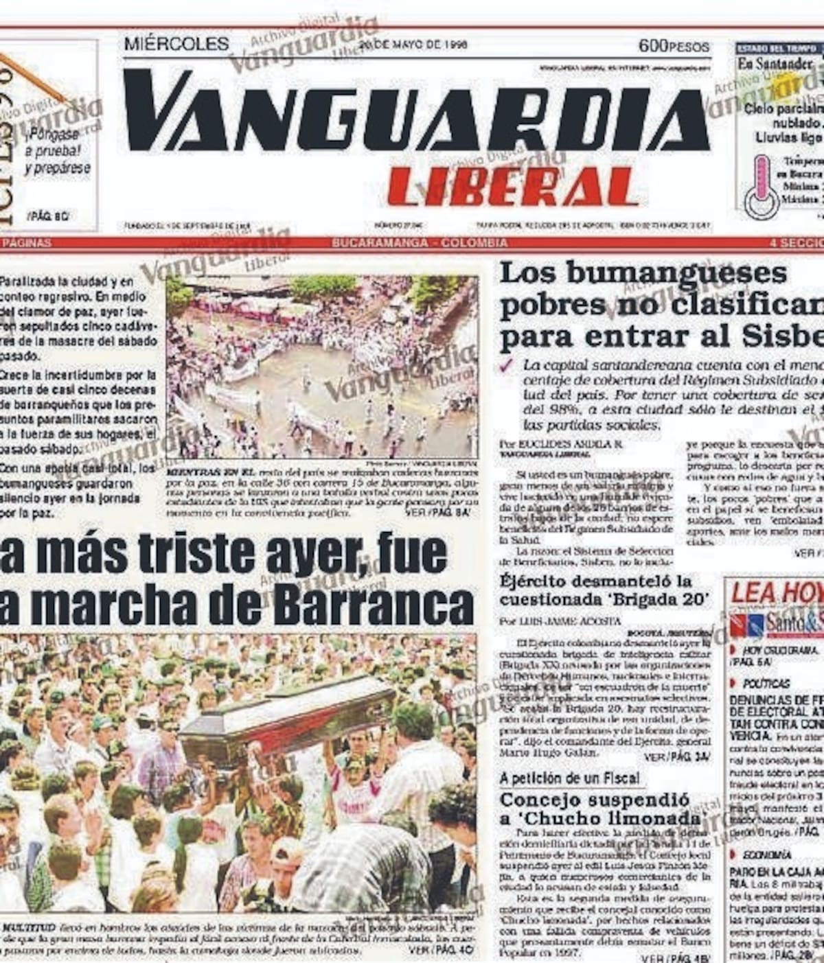 Foto: Portada / Archivo / VANGUARDIA