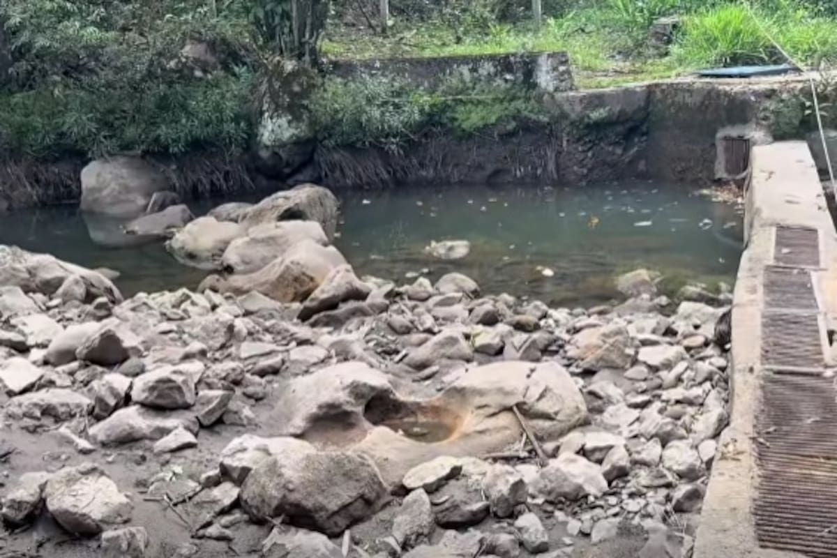 En la quebrada La Semisa desde donde se abastece el acueducto de Barbosa el caudal se redujo notablemente.