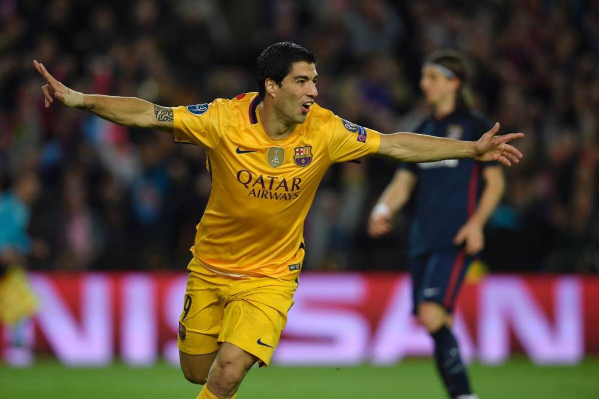 El Barcelona derrotó ayer 2-1 al Atlético de Madrid, con un doblete del uruguayo Luis Suárez, en el partido de ida de los cuartos de final de la Liga de Campeones, acercándose a las semifinales del torneo continental. (Foto: AFP / VANGUARDIA LIBERAL)