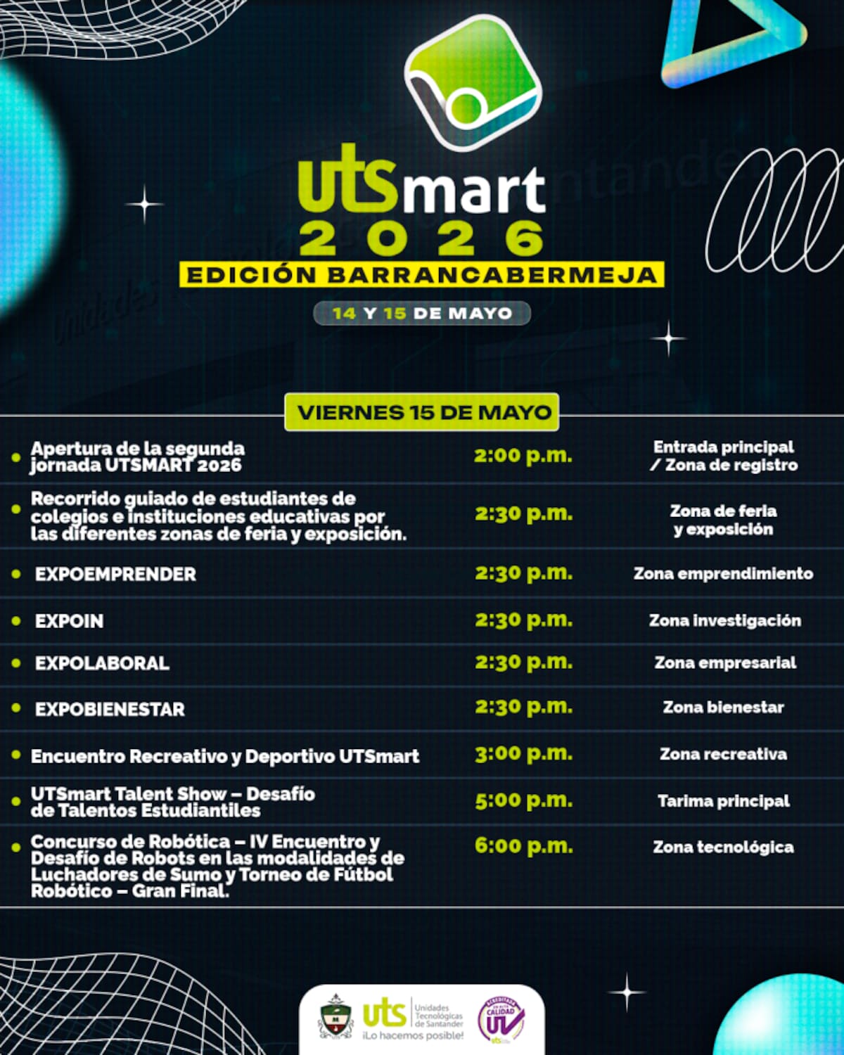 Programación del certamen.
