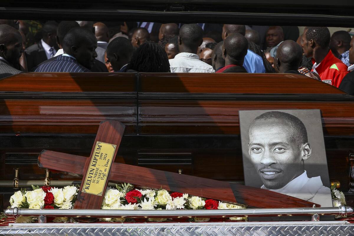 El atleta keniano Kelvin Kiptum, plusmarquista mundial de maratón, fue enterrado este viernes.