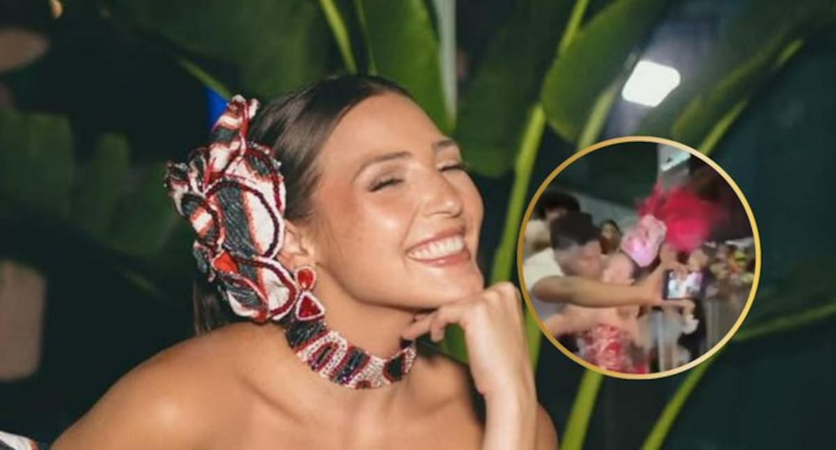 Hombre abusó de la reina del Carnaval de Barranquilla y se lanzó encima de ella para darle un beso.