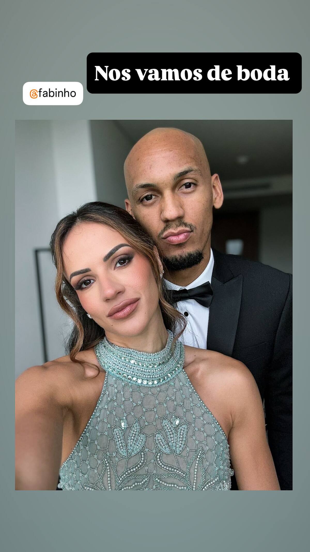 Fabinho Tavares, futbolista brasileño, y su esposa Rebeca Tavares. //Foto: Instagram