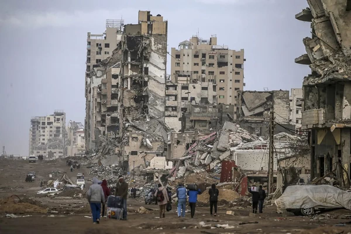 Bombardeos en Franja de Gaza. // EFE