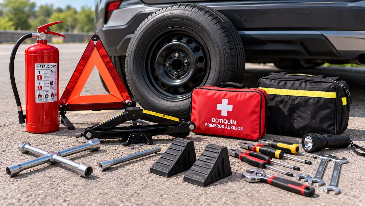 El “kit de carretera”, está conformado por artículos de prevención y seguridad que te ayudarán a estar preparado para actuar de manera oportuna ante cualquier eventualidad, como una detención en la vía, una varada, un accidente vial, una llanta pinchada, entre otros.