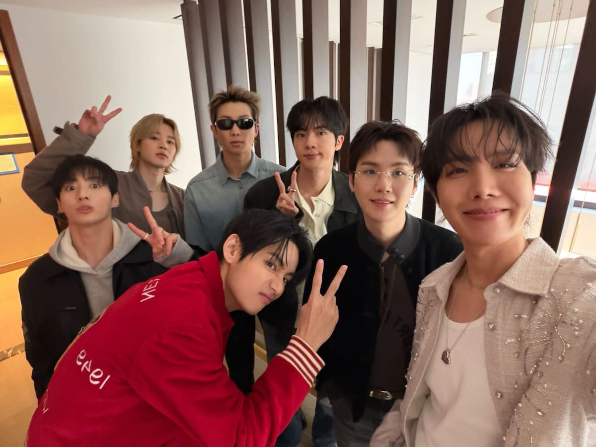 BTS con el concepto de su nuevo álbum Arirang. // Hybe IG - @thv