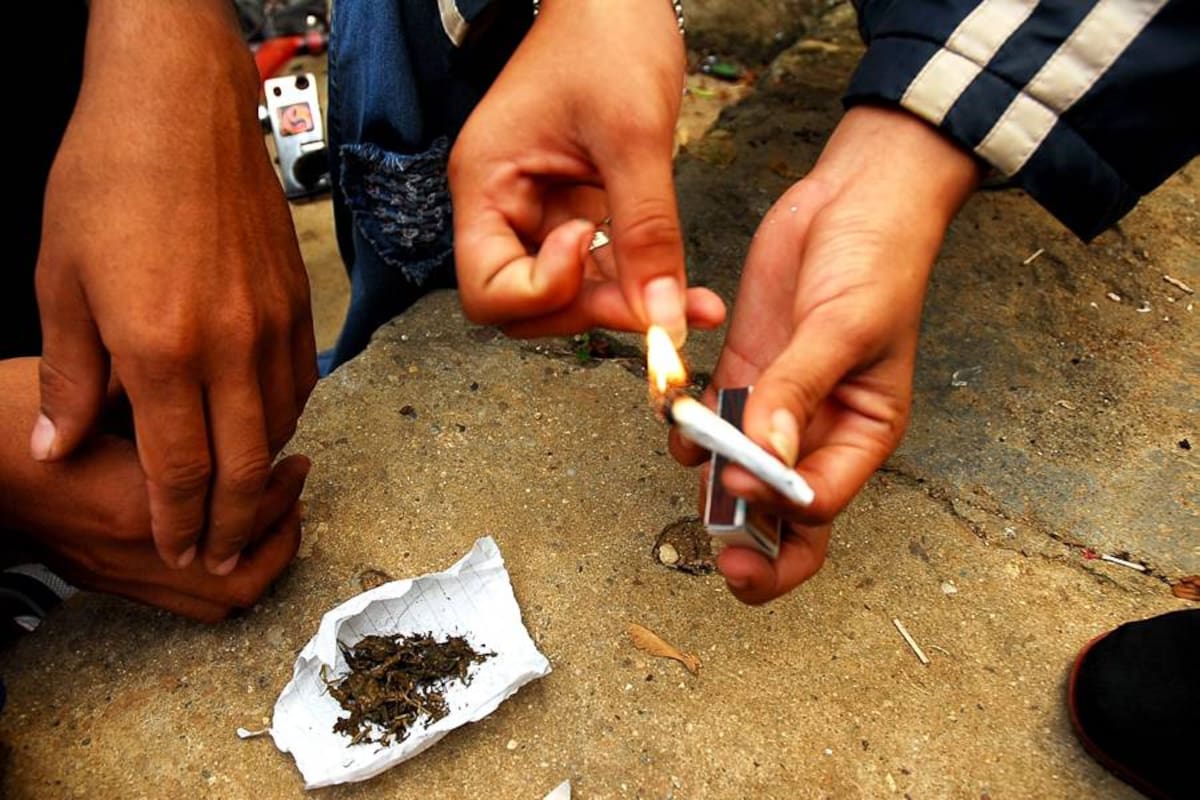 Consumo de drogas frente a colegios de Bucaramanga.