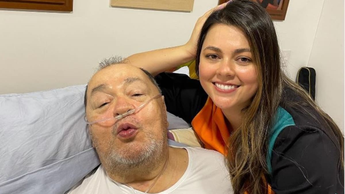 Paola Moreno y su ya desparecido padre.