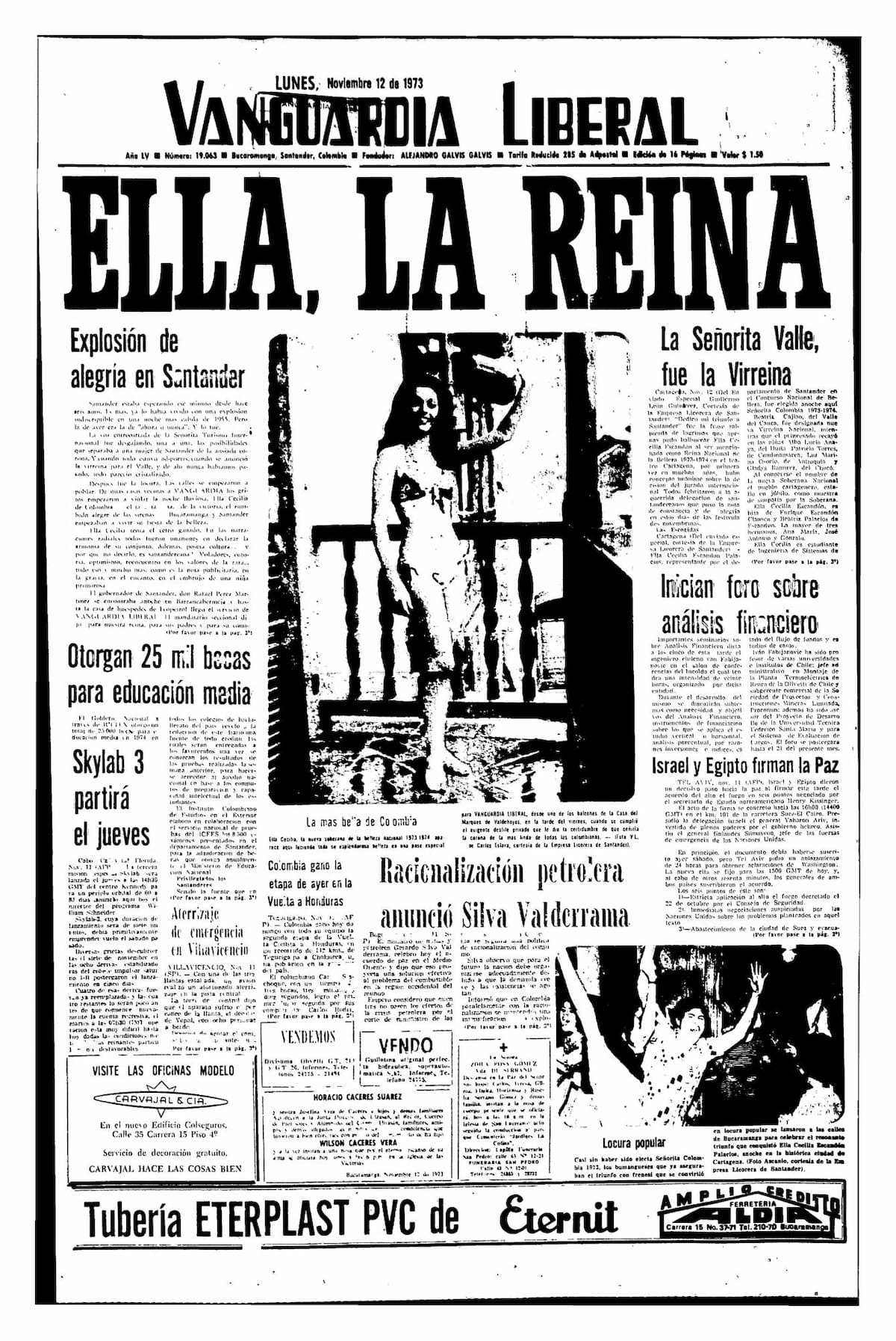 Así tituló Vanguardia el triunfo de Ella Cecilia Escandón Palacios. (Archivo/ VANGUARDIA)