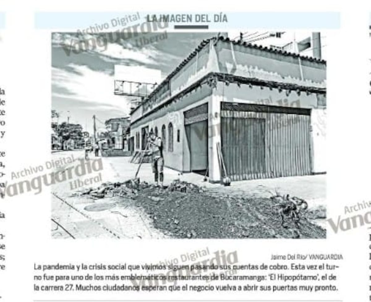 Cuando el restaurante cerró, la imagen quedó plasmada en este registro periodístico, publicado en el año 2021. (Archivo / VANGUARDIA)
