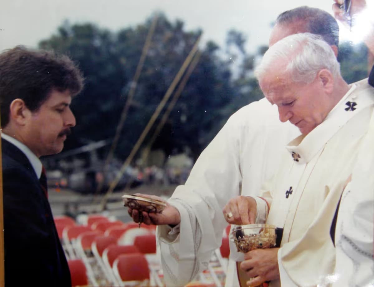 Histórico recuerdo de la visita del Papa San Juan Pablo II a Bucaramanga. (Archivo / VANGUARDIA)