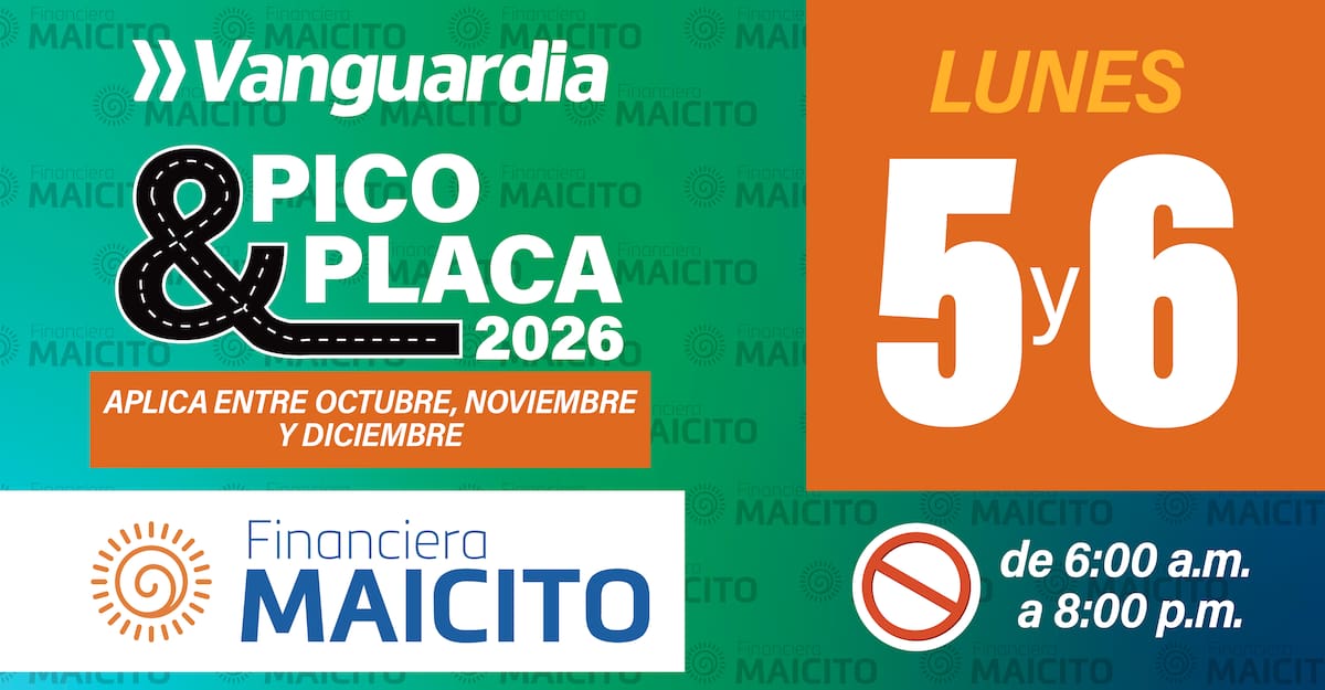Pico y Placa del día lunes.