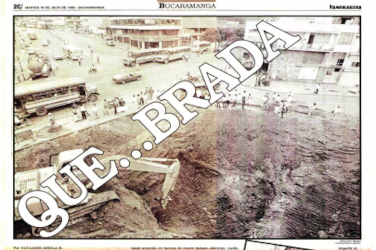 Año 1994: Recuerdo periodístico de uno de los grandes cráteres que se armó en la Quebradaseca.