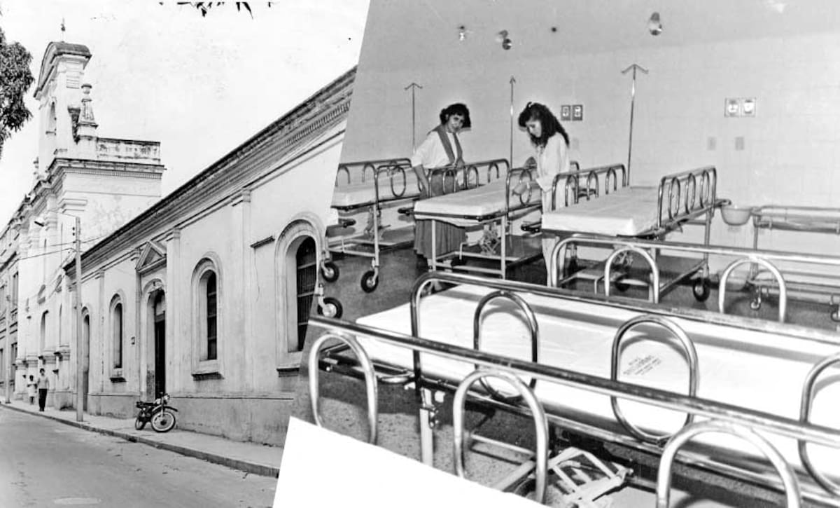 Imagen del Hospital San Juan de Dios de Bucaramanga, en los años 60. (Archivo / VANGUARDIA)