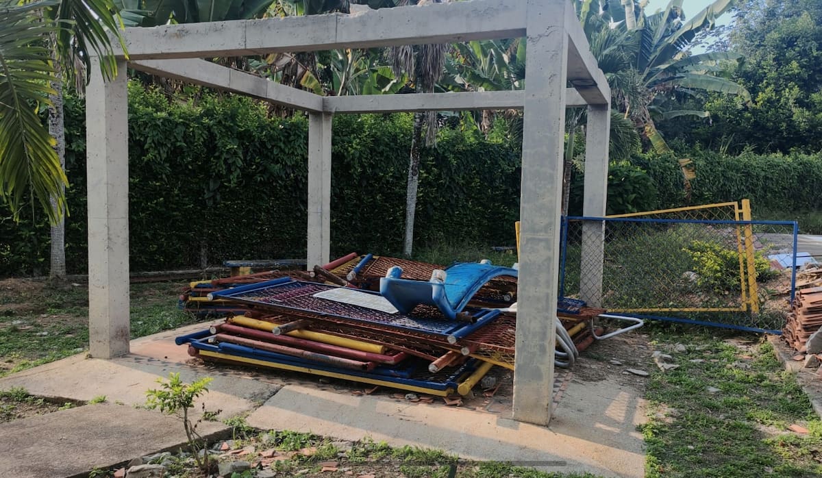 Comunidad pide cuentas por retraso en las obras de las piscinas del Recrear de La Joya. (Foto suministrada / VANGUARDIA)