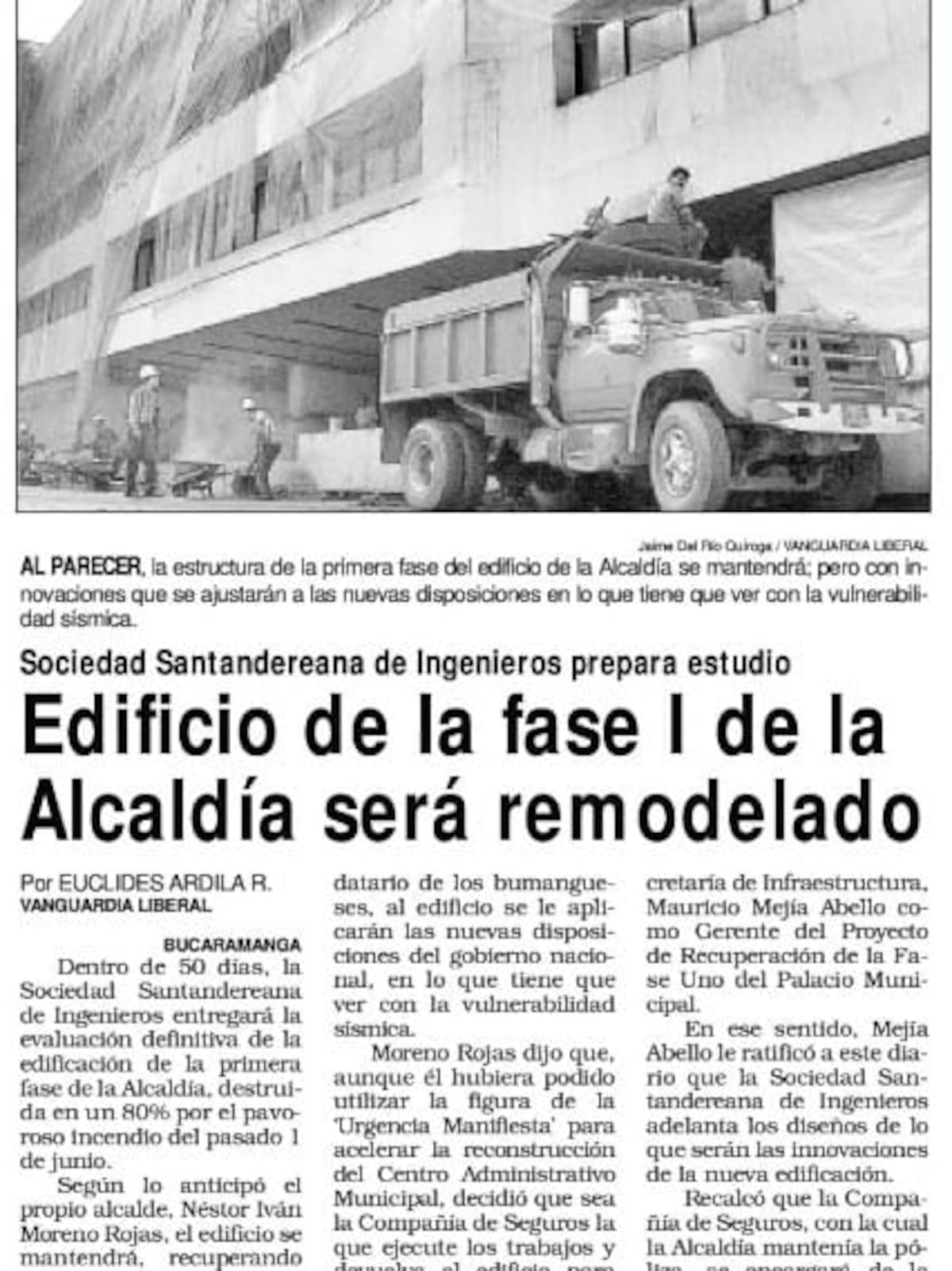Registro noticioso de la remodelación del edificio de la Alcaldía. (Archivo / VANGUARDIA)