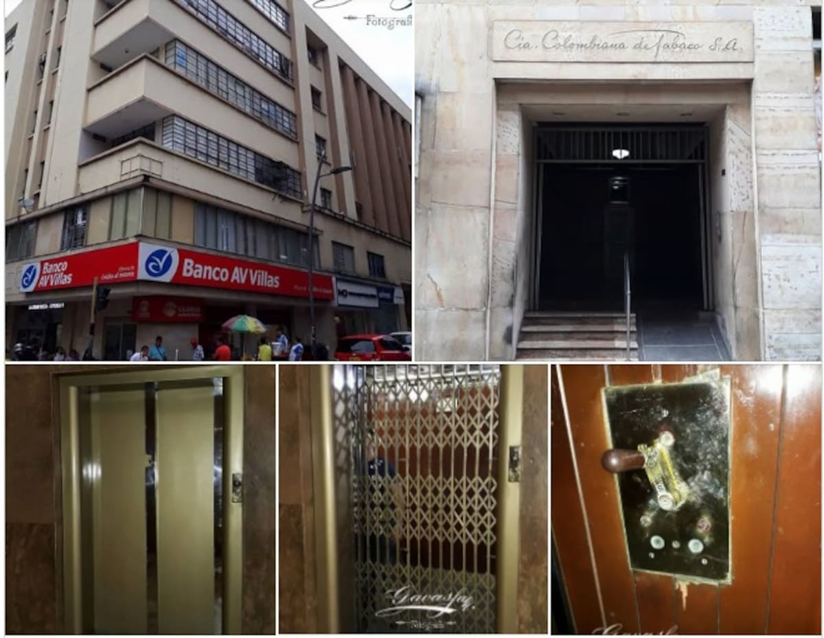 El primer ascensor de Bucaramanga se adecuó en el edificio de Coltabaco, en pleno centro de la ciudad, de manera más exacta en la carrera 19, entre las calles 34 y 35. (Archivo / Gavassa / VANGUARDIA)