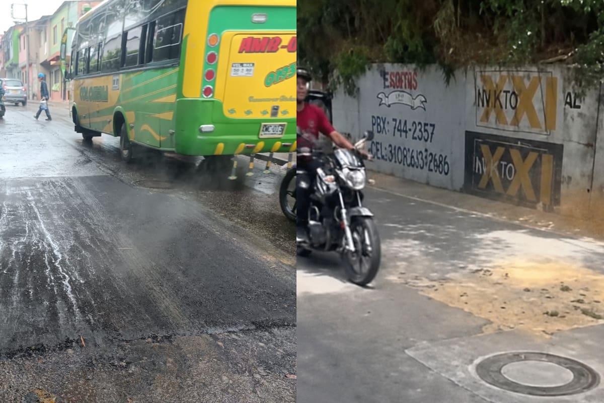 Bucaramanga: atienden peligroso ‘cráter’ en transitada vía tras alertas de líderes comunales