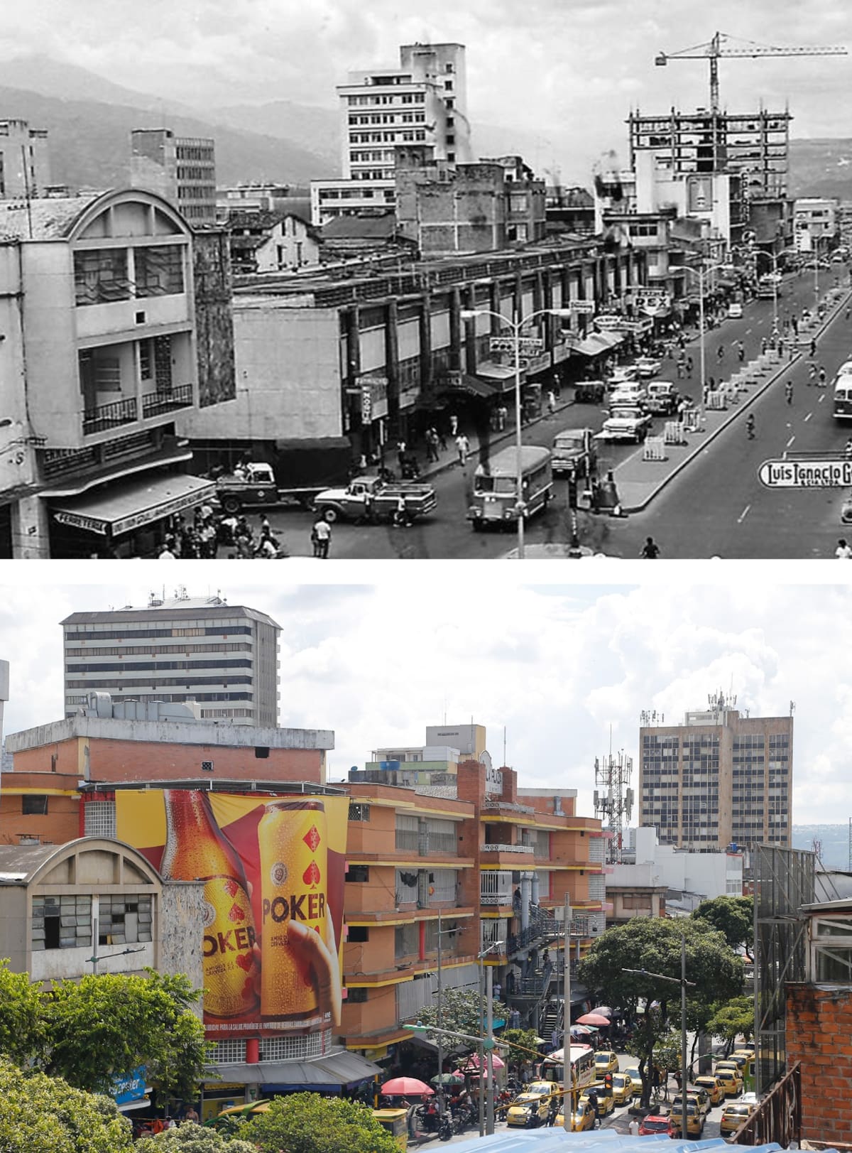 En este contraste entre 1973 y 2025 de la carrera 15, cada detalle invita a descubrir no solo lo que cambió, sino también lo que se niega a desaparecer. (Fotos: Archivo / Jaime Moreno / VANGUARDIA)