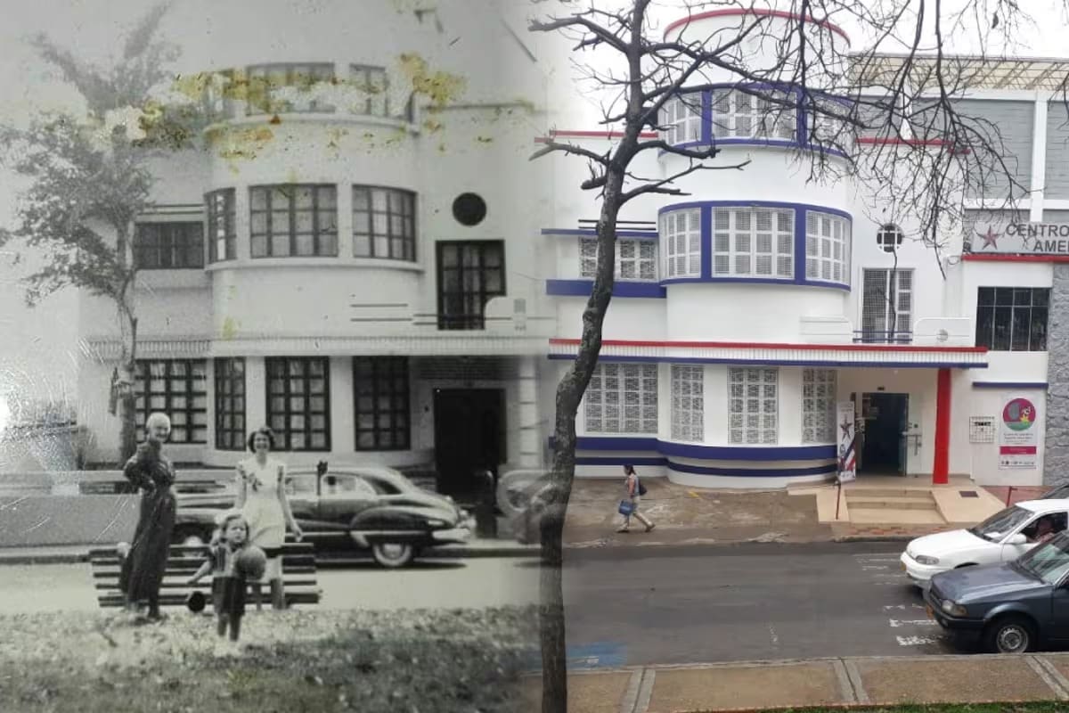 La casona frente al Parque Bolívar (Ayer y Hoy) que cuenta un siglo de Bucaramanga. (Archivo/VANGUARDIA)