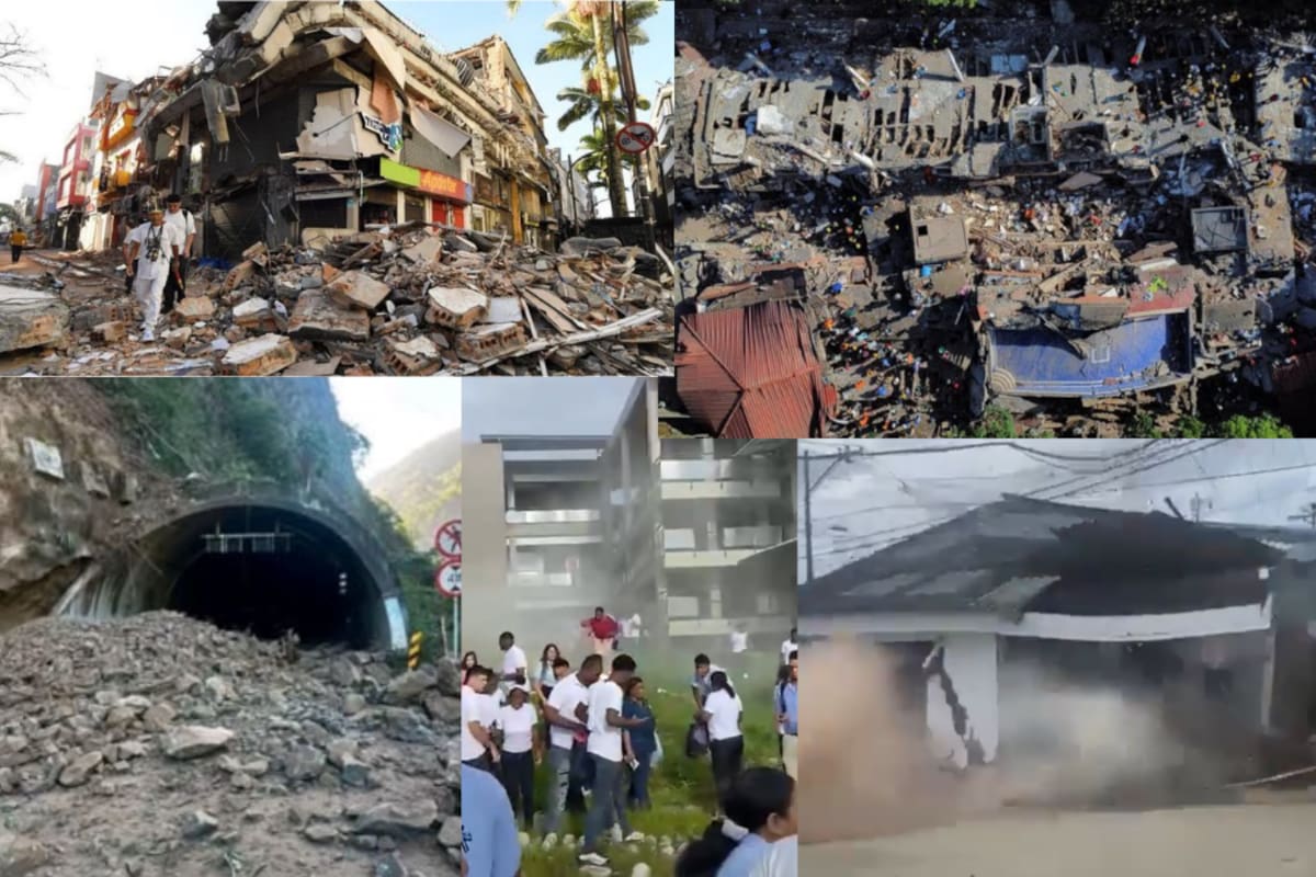 Los daños en vías y la afectación de las comunicaciones complican la atención de la emergencia en Chocó y Buenaventura tras el terremoto de magnitud 7,4.
