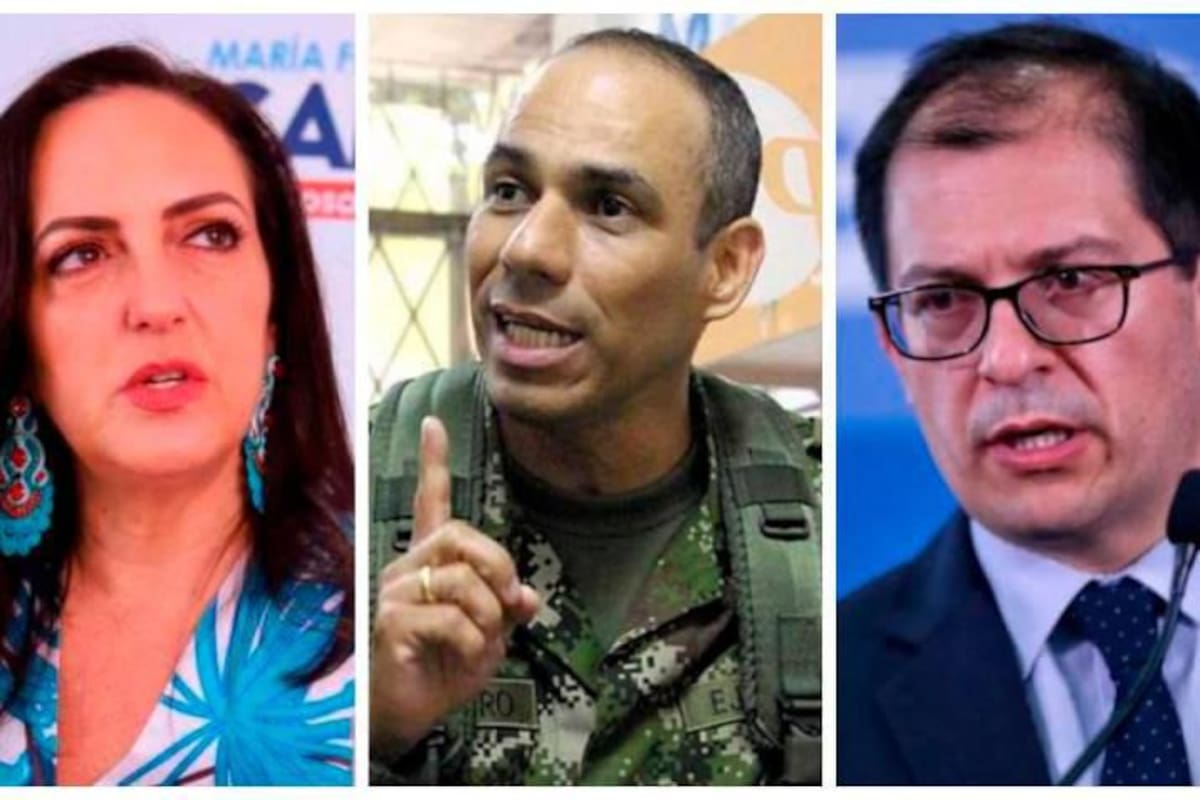 La senadora María Fernanda Cabal, el general (r) Eduardo Zapateiro y el fiscal Francisco Barbosa. Archivo / VANGUARDIA