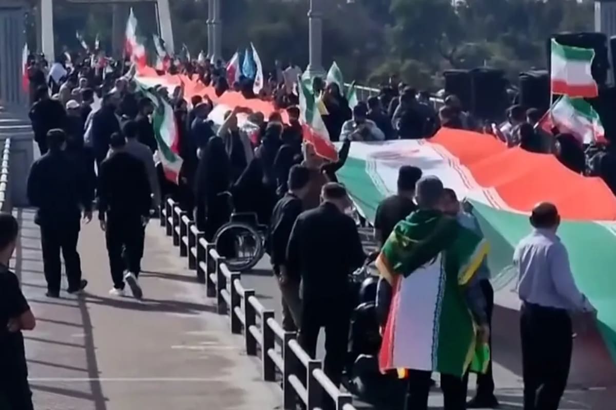 Irán responde a amenazas de Donald Trump con una “muralla humana”.
Foto: redes sociales.