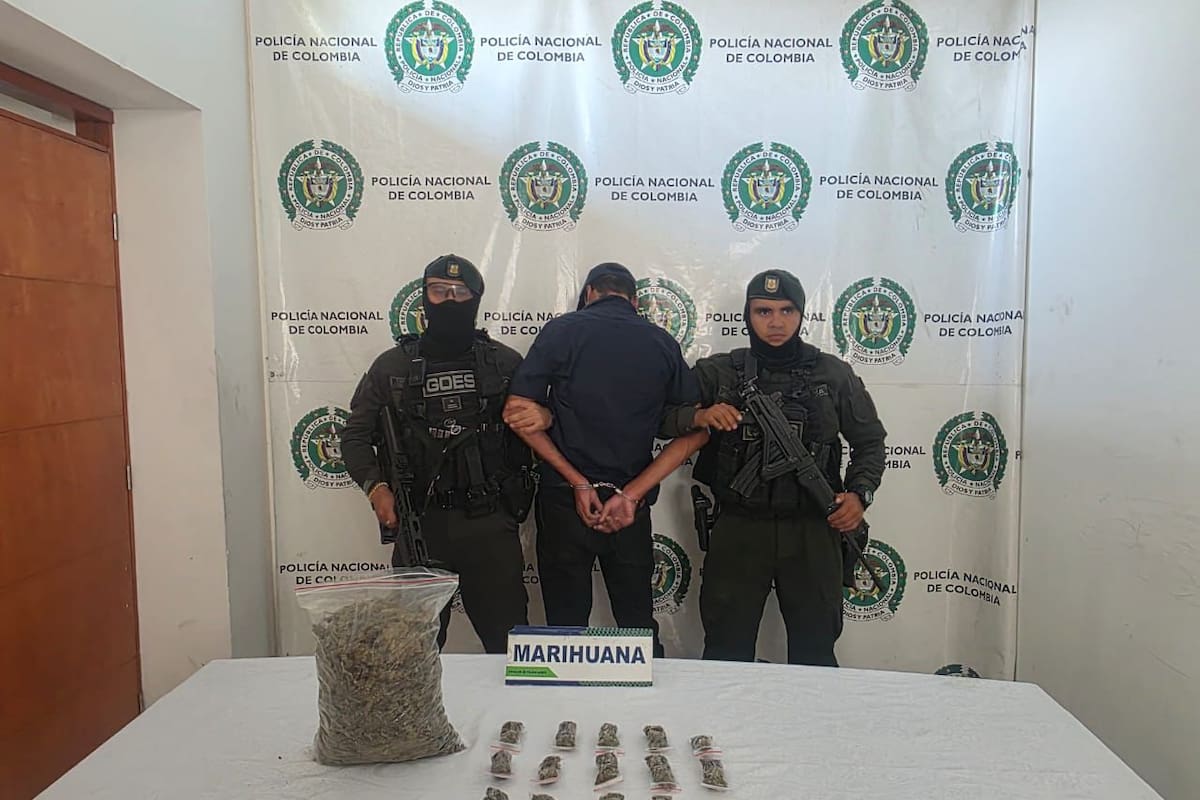 Cae hombre con más de un kilo de marihuana en el norte de Bucaramanga