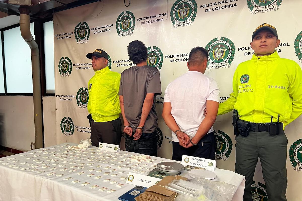 Caen dos integrantes de ‘Los del Sur’ en operativo contra el microtráfico en Floridablanca