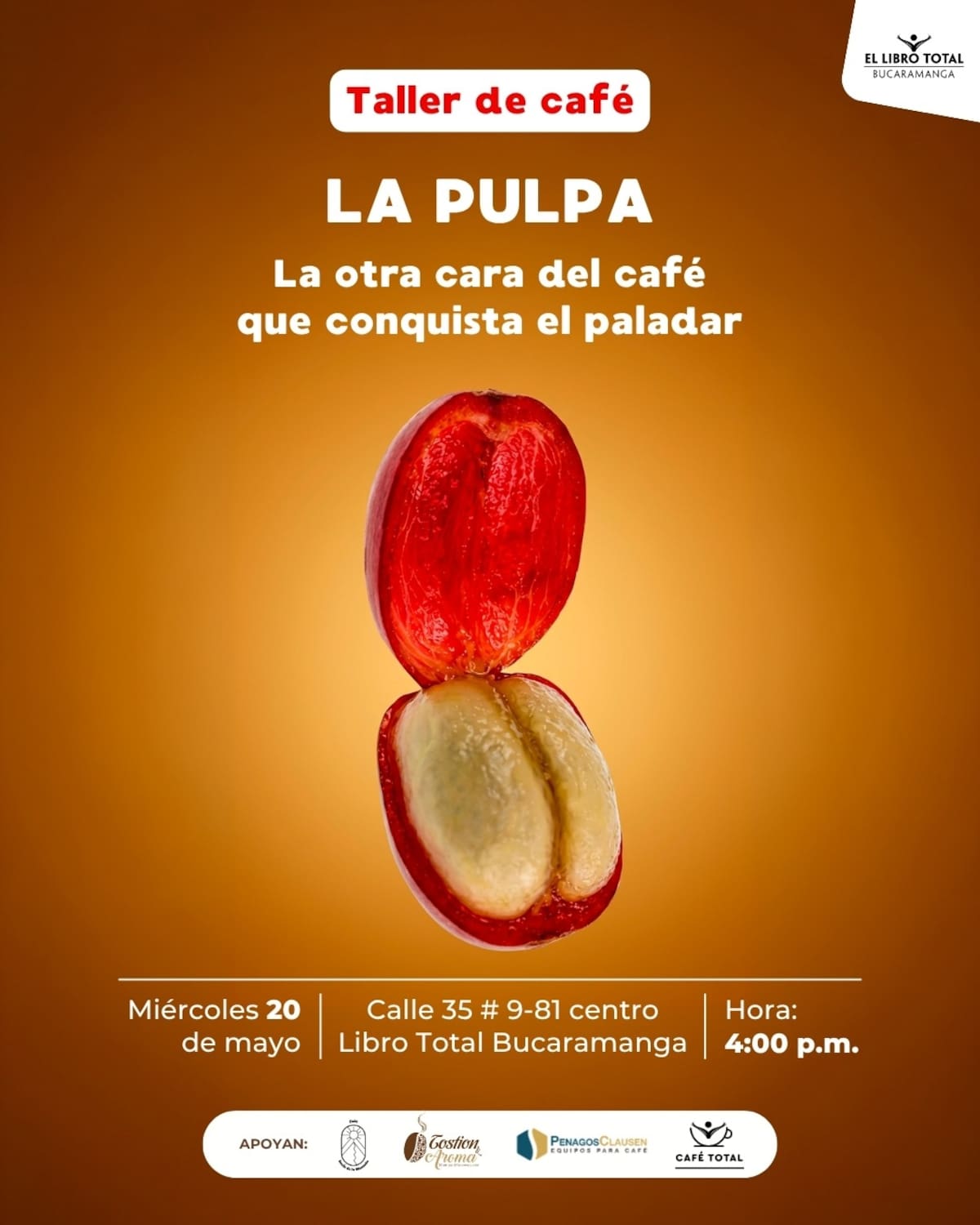 En este conversatorio de Café Rocío de la Montaña exploraremos “La pulpa: la otra cara del café que conquista el paladar”, un encuentro alrededor de la innovación, la sostenibilidad y el aprovechamiento integral del fruto del café.