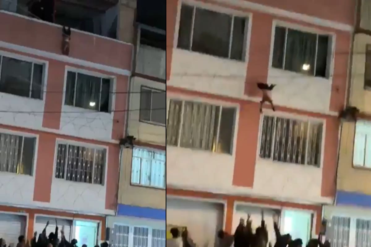 Niño cayó desde un cuarto piso en la localidad de Suba, Bogotá.
Foto: captura de video.