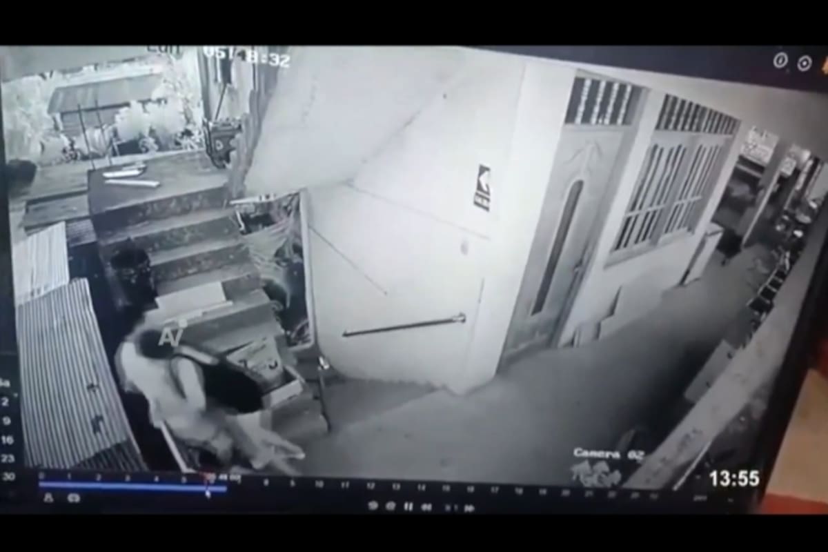 Cámaras de videovigilancia captaron el momento de la fatal caída en un bar de Perú.