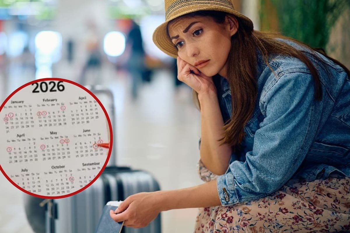 En 2026 el 8 de diciembre cae martes y NO habrá puente. Le contamos cuáles son los 11 fines de semana largos que sí podrá disfrutar.
