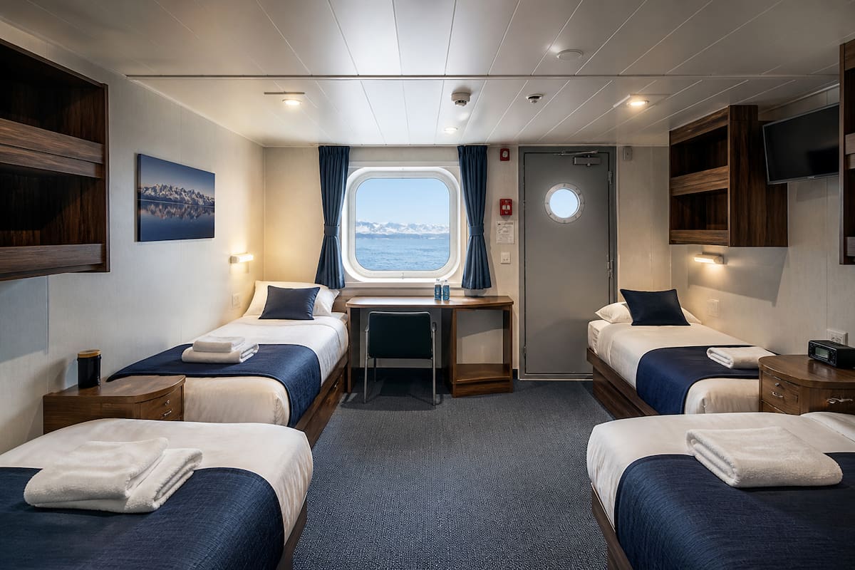 Representación de un camarote de un barco para graficar la situación que viven los pasajeros del crucero MV Hondius.