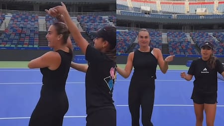 Camila Osorio y Aryna Sabalenka sorprendieron bailando al ritmo de Shakira