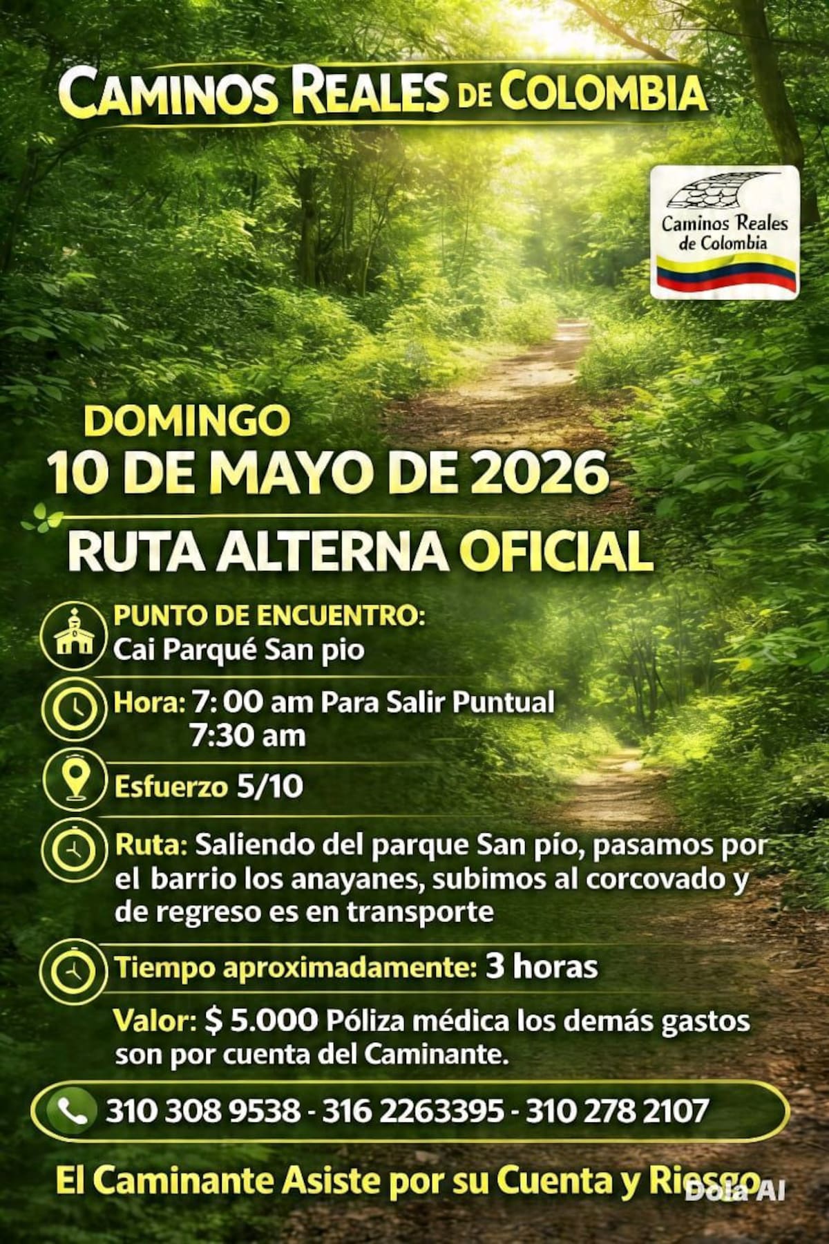 Senderismo y paisajes: este recorrido ecológicos se realizará en Bucaramanga este fin de semana