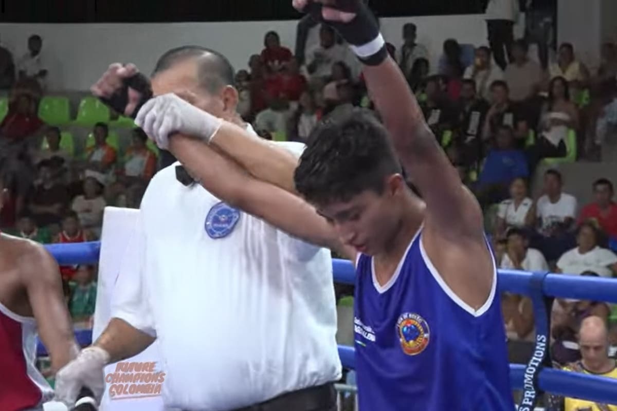 Zahid Rubio Rojas, el joven boxeador que acaba de conquistar el oro en el Campeonato Nacional Sub-15 de Boxeo.