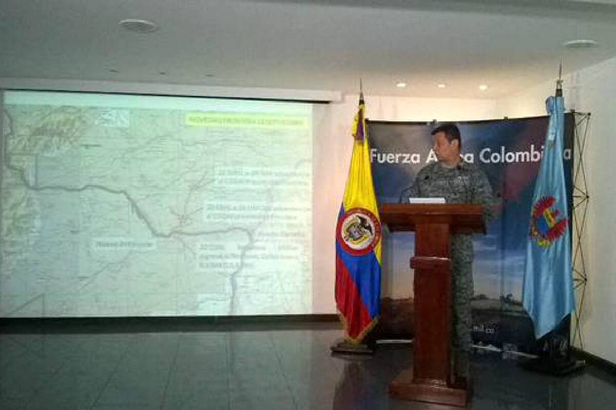 El comandante de la Fuerza Aérea Colombiana, general Carlos Eduardo Bueno, confirmó y explicó ayer cómo fue la nueva incursión de aeronaves militares venezolanas en el espacio aéreo nacional. (Foto: Colprensa / VANGUARDIA LIBERAL)