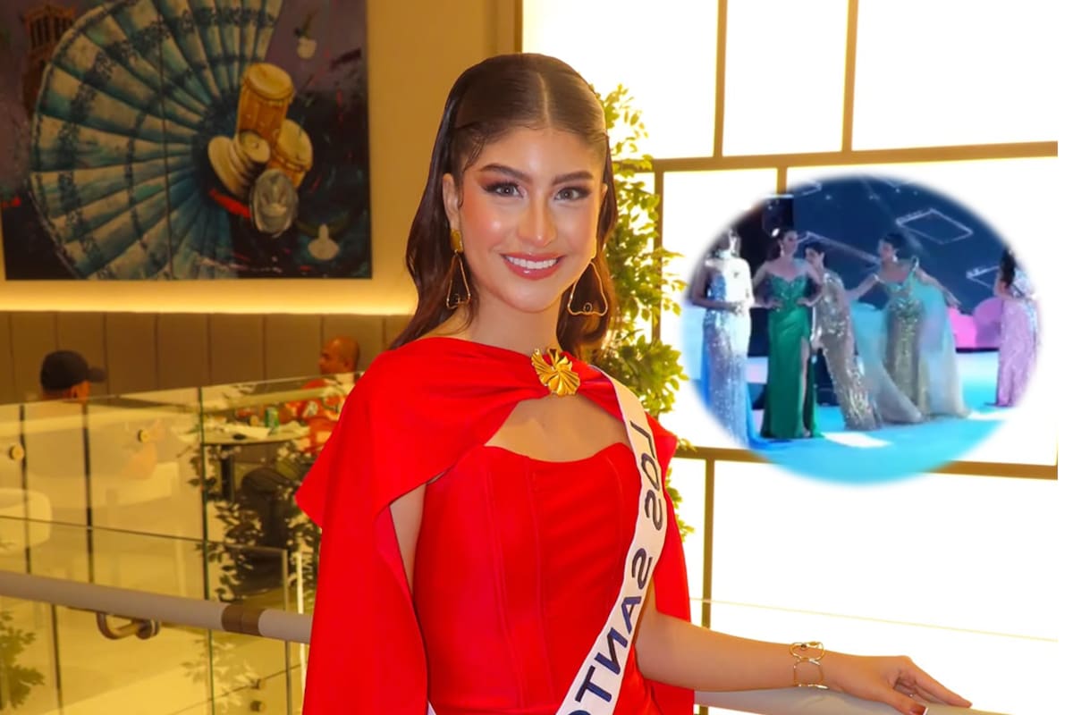 Ilanith Ávila se desmayó durante Miss Universe Panamá y cayó de frente sobre el escenario.
Foto: Instagram @ilaa1716 /captura de video.