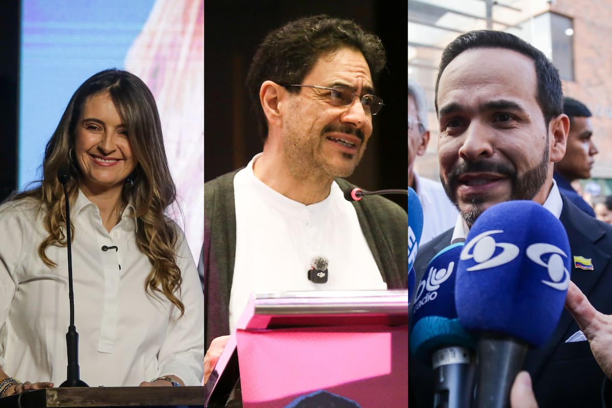 Los candidatos presidenciales: Paloma Valencia, Iván Cepeda y Abelardo De la Espriella. // Fotos: generada con imágenes de Colprensa.