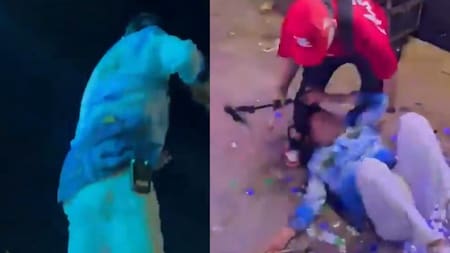 Cantante Churo Díaz sufrió dura caída durante un concierto