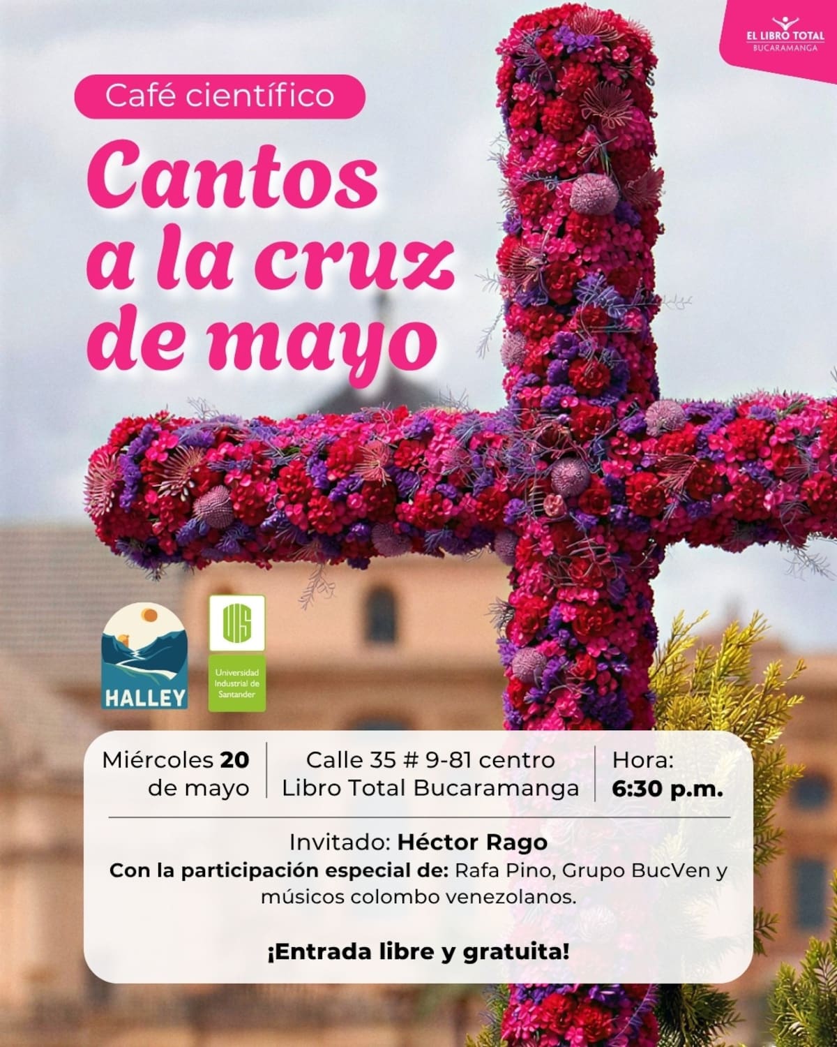 En esta edición de Café Científico conversaremos alrededor de los Cantos a la Cruz de Mayo🌸✨, una manifestación cultural profundamente arraigada en distintos territorios de América Latina, donde la música, la oralidad y el encuentro comunitario mantienen vivas las tradiciones populares.